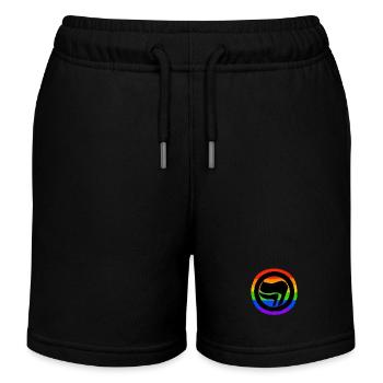 Arc-en-ciel antifasciste - Short de jogging enfant bio Stanley/Stella - noir - Devant