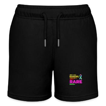 Le soutien arc-en-ciel aux maladies rares sensibilise le public - Short de jogging enfant bio Stanley/Stella - noir - Devant