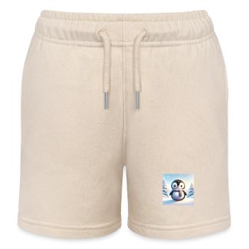 Penguins snow - Kids Organic Sweat Shorts by Stanley/Stella - soft Ecru - Front