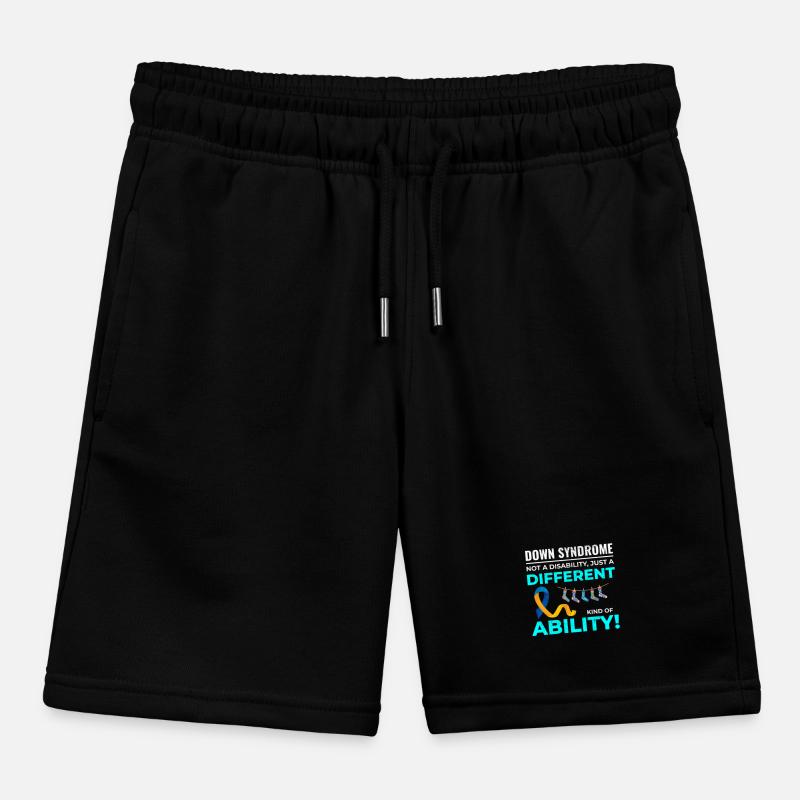 Down Syndrome Awareness Different Ability Kids Organic Sweat Shorts by Stanley/Stella