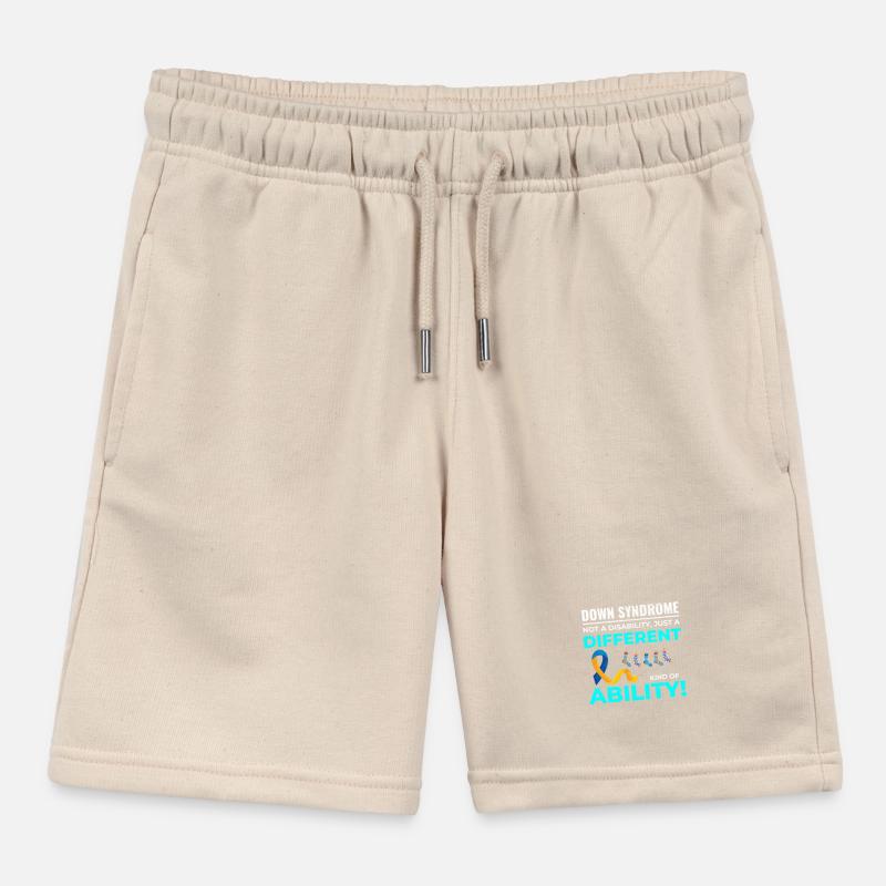 Down Syndrome Awareness Different Ability Kids Organic Sweat Shorts by Stanley/Stella