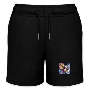 Wings of the Butterfly Fairy - Kids Organic Sweat Shorts by Stanley/Stella - black - Front