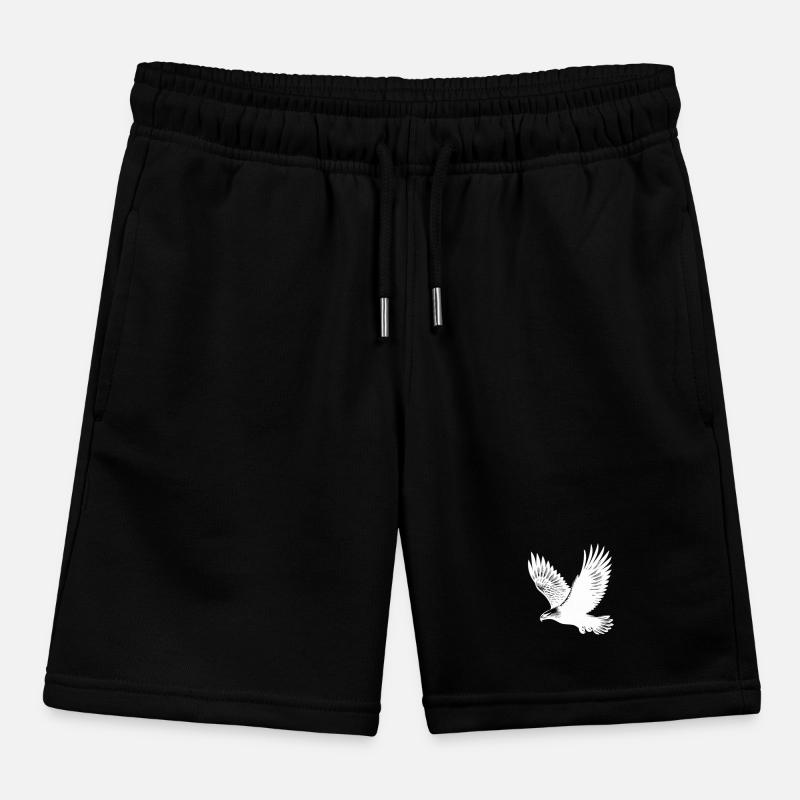 Elegant eagle on huge wings Kids Organic Sweat Shorts by Stanley/Stella