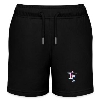 1st Anniversary Mermaid - Kids Organic Sweat Shorts by Stanley/Stella - black - Front