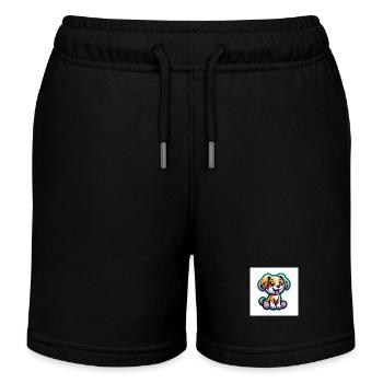 puppy 1 - Kids Organic Sweat Shorts by Stanley/Stella - black - Front