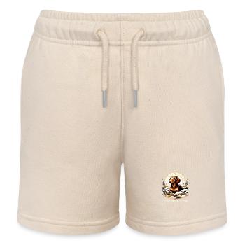 Coping with grief rainbow bridge Dachshund - Kids Organic Sweat Shorts by Stanley/Stella - soft Ecru - Front