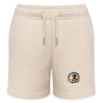 Regenbogenbrücke Dachshund Gedenken - Kinder Organic Joggingshorts Mini Bolter von Stanley/Stella - Natur - Vorne