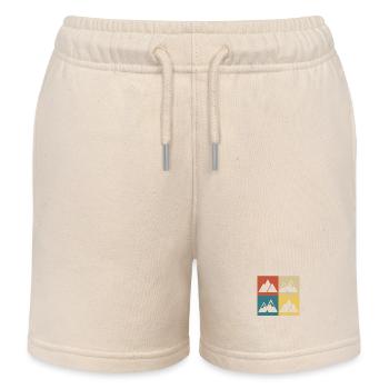 Retro Vintage Berg - Kinder Organic Joggingshorts Mini Bolter von Stanley/Stella - Natur - Vorne