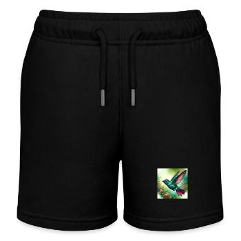 Hummingbird 1 - Kids Organic Sweat Shorts by Stanley/Stella - black - Front
