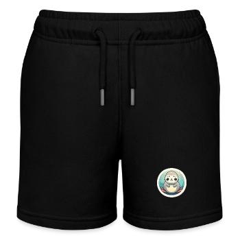 Seal Lover - Kids Organic Sweat Shorts by Stanley/Stella - black - Front