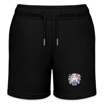 Manga Universe Mädchen - Kinder Organic Joggingshorts Mini Bolter von Stanley/Stella - Schwarz - Vorne