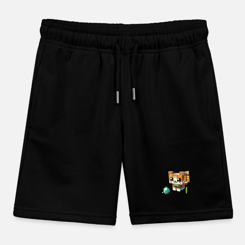 Pixel Cat Kids Organic Sweat Shorts by Stanley/Stella