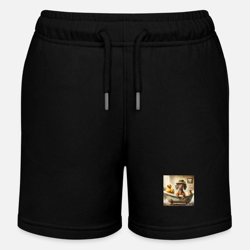L’amour du teckel, tout pour le teckel - Short de jogging enfant bio Stanley/Stella - noir