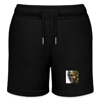Mutter und Vater Erde - Kinder Organic Joggingshorts Mini Bolter von Stanley/Stella - Schwarz - Vorne