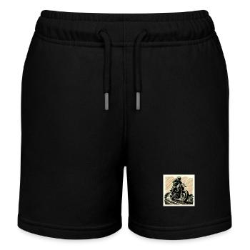 Caferacer green orange - Kids Organic Sweat Shorts by Stanley/Stella - black - Front