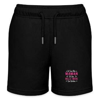 Ehefrau Mutter Und Eine Herzzerreißende Schwiegermutter - Kinder Organic Joggingshorts Mini Bolter von Stanley/Stella - Schwarz - Vorne