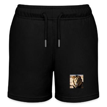 majestätischer Löwe, König der Tiere - Kinder Organic Joggingshorts Mini Bolter von Stanley/Stella - Schwarz - Vorne