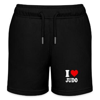 Ich liebe Judoherz lustig witzig - Kinder Organic Joggingshorts Mini Bolter von Stanley/Stella - Schwarz - Vorne