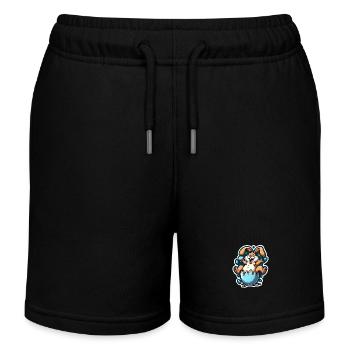 Osterhase lustig - Kinder Organic Joggingshorts Mini Bolter von Stanley/Stella - Schwarz - Vorne