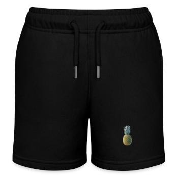 Ananas - Kinder Organic Joggingshorts Mini Bolter von Stanley/Stella - Schwarz - Vorne