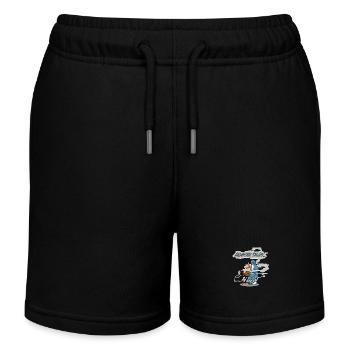 Augur says no - Kids Organic Sweat Shorts by Stanley/Stella - black - Front