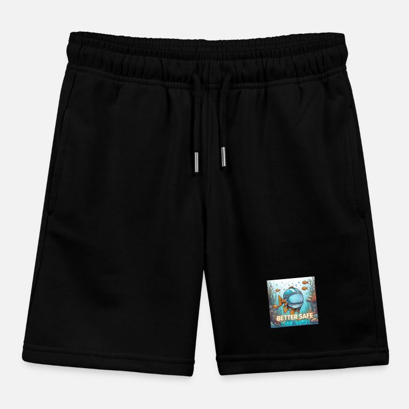 Cautious Fish Kids Organic Sweat Shorts by Stanley/Stella
