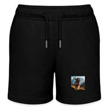 Leonberger Kunst - Kinder Organic Joggingshorts Mini Bolter von Stanley/Stella - Schwarz - Vorne