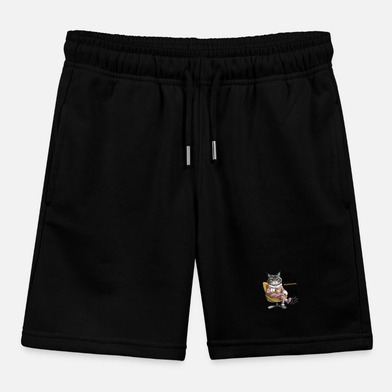 Even when I wake up I'm still cool Kids Organic Sweat Shorts by Stanley/Stella