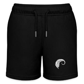 Elegante Geschwungene Tattoo Tinten Feder - Kinder Organic Joggingshorts Mini Bolter von Stanley/Stella - Schwarz - Vorne
