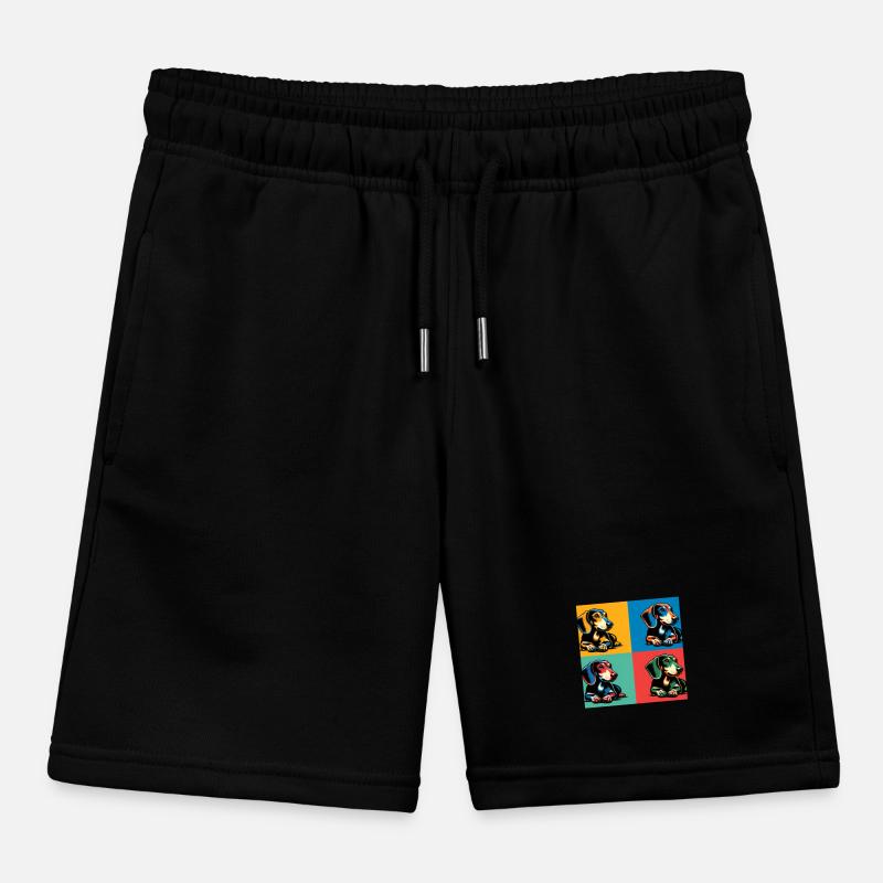 Pop teckel chien Portrait - Portrait d’animal de compagnie Short de jogging enfant bio Stanley/Stella