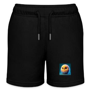 Küken Vogel in 3D Hyperrealismus - Kinder Organic Joggingshorts Mini Bolter von Stanley/Stella - Schwarz - Vorne