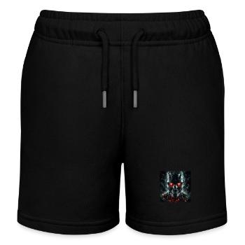 Cyborg mit roten Augen, Feuer und Funken - Kinder Organic Joggingshorts Mini Bolter von Stanley/Stella - Schwarz - Vorne