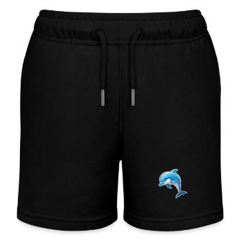 Delfin - Kinder Organic Joggingshorts Mini Bolter von Stanley/Stella - Schwarz - Vorne