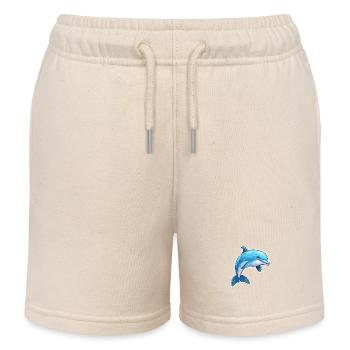 Dolphin jumping - Kids Organic Sweat Shorts by Stanley/Stella - soft Ecru - Front