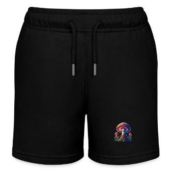 MUSHROOM - Kids Organic Sweat Shorts by Stanley/Stella - black - Front