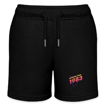 Retro - Genial seit 1983 - Kinder Organic Joggingshorts Mini Bolter von Stanley/Stella - Schwarz - Vorne