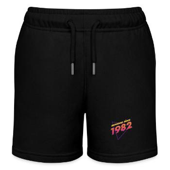 Retro - Genial seit 1982 - Kinder Organic Joggingshorts Mini Bolter von Stanley/Stella - Schwarz - Vorne