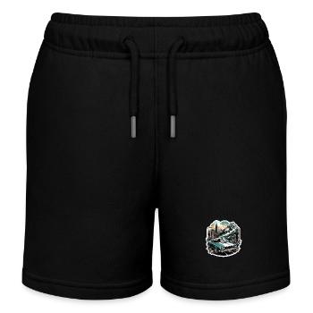 Amerikanischer Oldtimer und Sportwagen - Kinder Organic Joggingshorts Mini Bolter von Stanley/Stella - Schwarz - Vorne