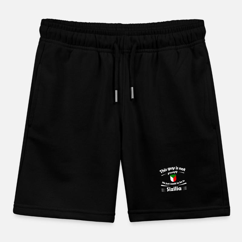 The longing for Sicily Kids Organic Sweat Shorts by Stanley/Stella
