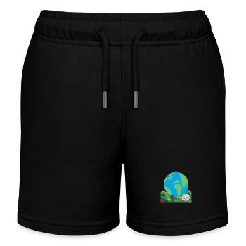 World Environment Day - Kids Organic Sweat Shorts by Stanley/Stella - black - Front