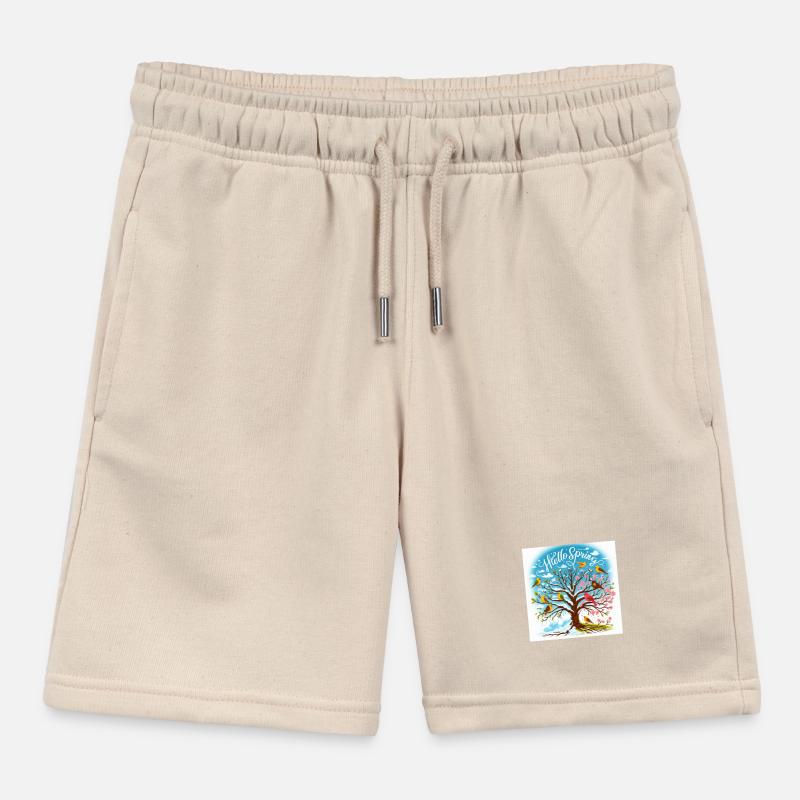 Hello Spring Kids Organic Sweat Shorts by Stanley/Stella