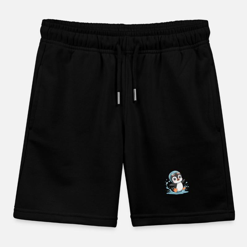 Penguin Fun : Amusez-vous dans l’eau ! Short de jogging enfant bio Stanley/Stella