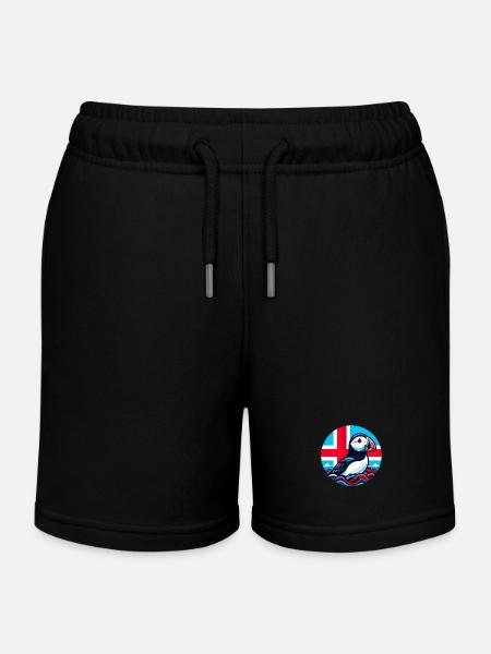Islande Islande 1 - Short de jogging enfant bio Stanley/Stella - noir