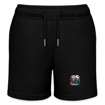 Monster Truck - Ich bin 5 - Einzigartiges Geschenk - Kinder Organic Joggingshorts Mini Bolter von Stanley/Stella - Schwarz - Vorne
