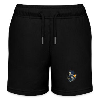 Father and son in face - Kids Organic Sweat Shorts by Stanley/Stella - black - Front
