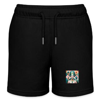 Celestia, Digital Painting - Kids Organic Sweat Shorts by Stanley/Stella - black - Front