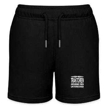 Traktor - Kinder Organic Joggingshorts Mini Bolter von Stanley/Stella - Schwarz - Vorne