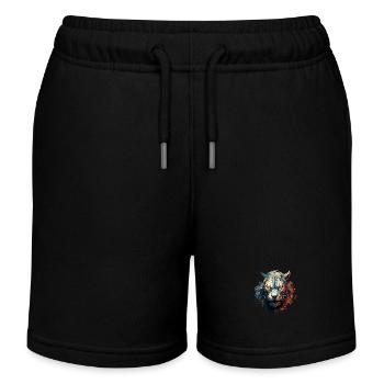 Mode mit Löwenherz - Kinder Organic Joggingshorts Mini Bolter von Stanley/Stella - Schwarz - Vorne