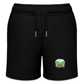 Jardin Rat Skater Skateboard Nature Pest - Short de jogging enfant bio Stanley/Stella - noir - Devant
