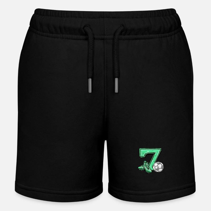 Football 7 ans - Short de jogging enfant bio Stanley/Stella - noir